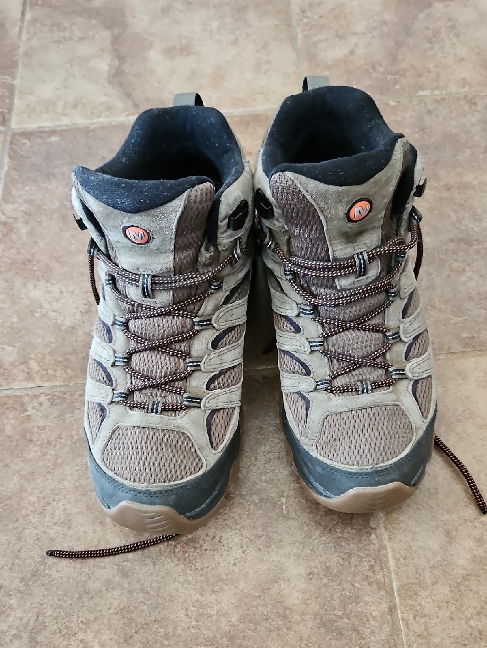 Merrell Brown and Gray Trail Mid-Height Hiking Boots